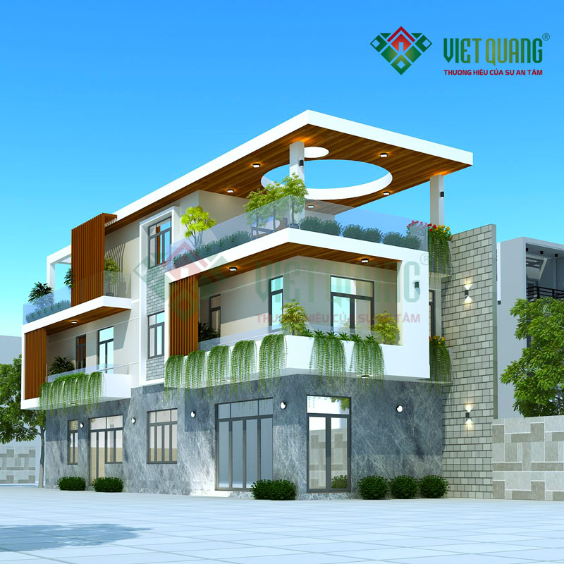 Thiết kế và thi công nhà phố 3 tầng hiện đại hai mặt tiền 6x15m tại Quận 6 