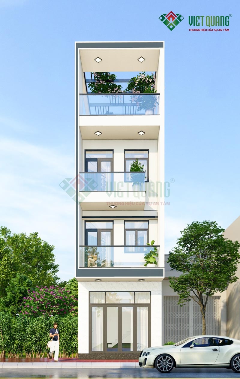 Mẫu nhà 4 tầng hiện đại 4x17m – Hành trình cùng Việt Quang Group 
