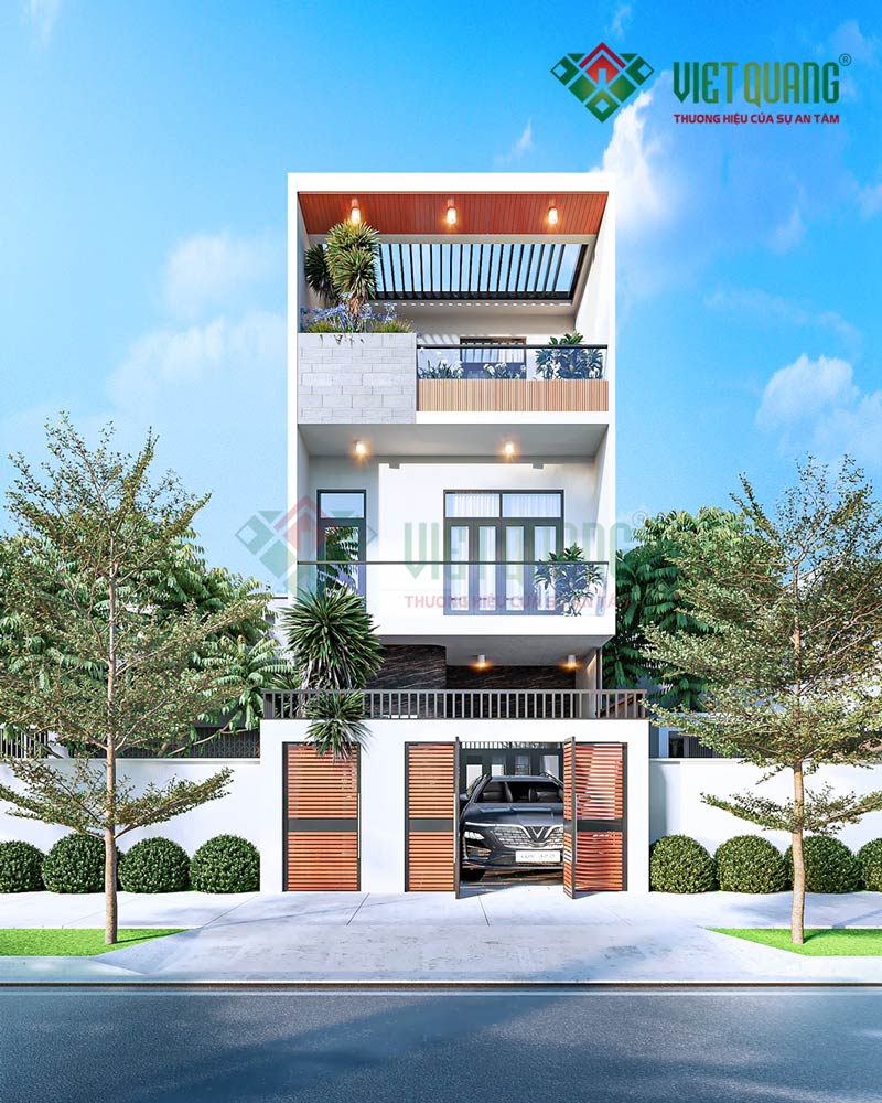 Mẫu Nhà Phố 3 Tầng 5.5×14.6m Hiện Đại 