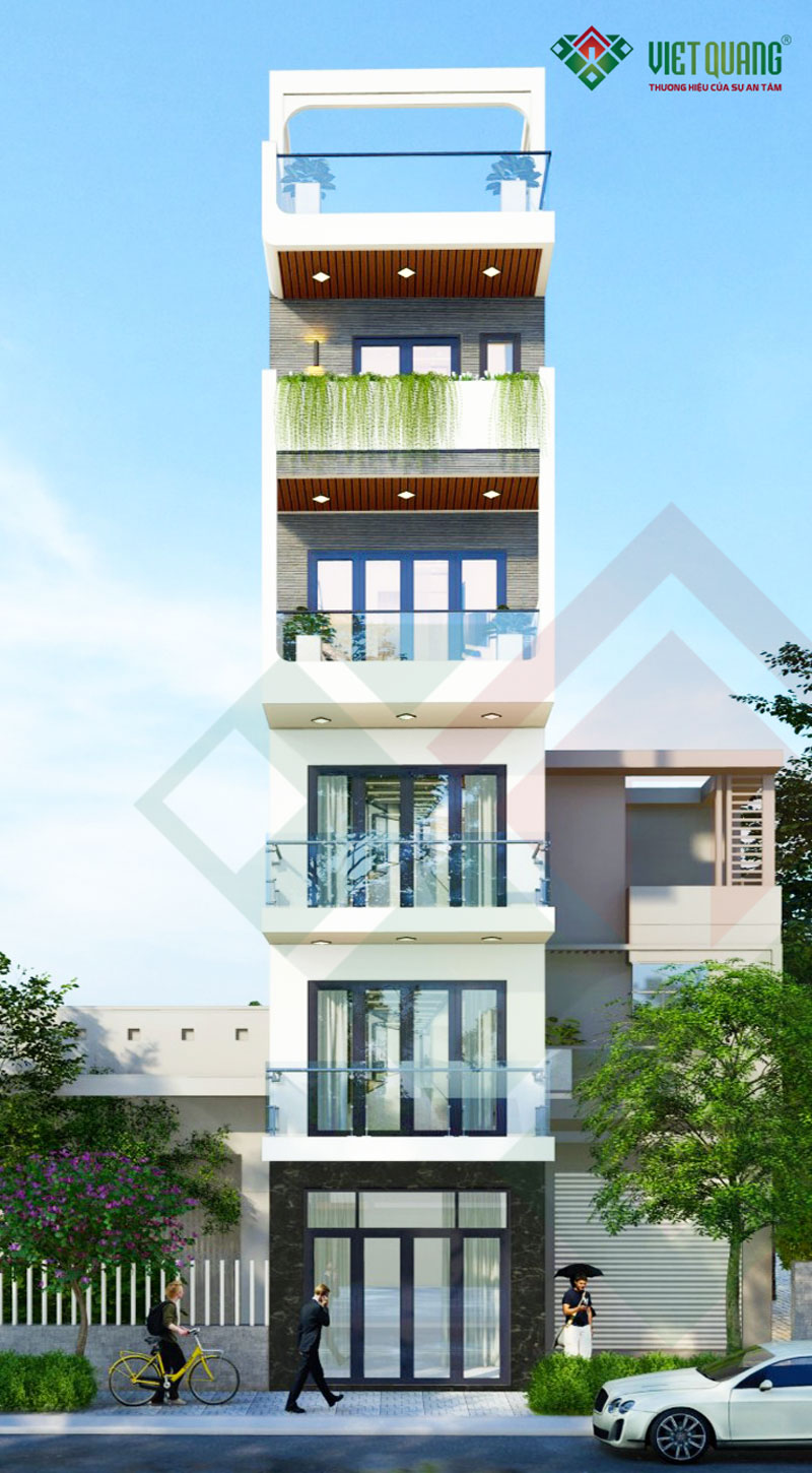 Xu hướng thiết kế nhà phố 6 tầng hiện đại – Giải pháp tối ưu cho gia đình trẻ thành thị