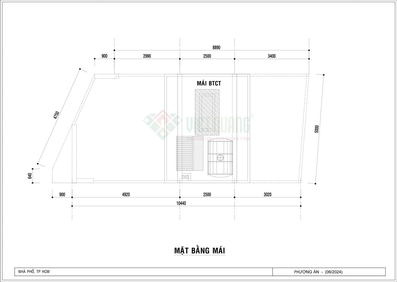 Bố trí công năng nhà 4 tầng tum sân thượng 5x11m - Anh Hùng ở Quận 12
