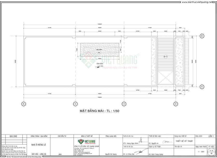 Bố trí công năng nhà phố 3 tầng hiện đại 5x15m nhà anh Hoàng ở Tỉnh Long An