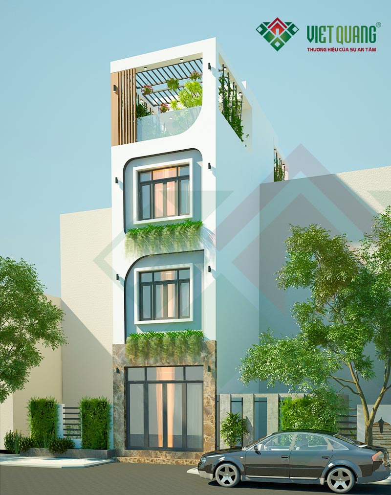 Nhà phố 4 tầng hiện đại 3.85x12m anh Phong tại Bình Thạnh 