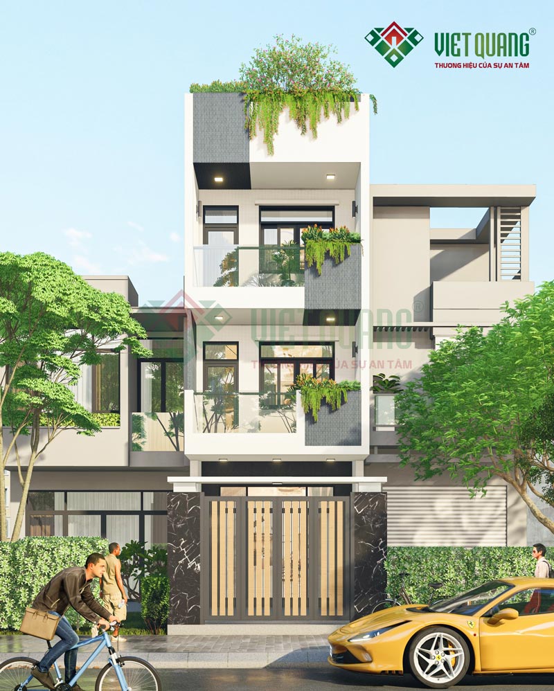 Mẫu nhà phố 3 tầng hiện đại 4.3x21m của anh Sơn tại Quận 12 