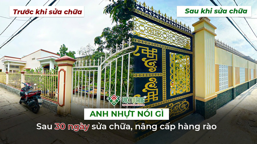 Nâng cấp hàng rào nhà anh Nhựt | Đánh giá của gia chủ sau bàn giao