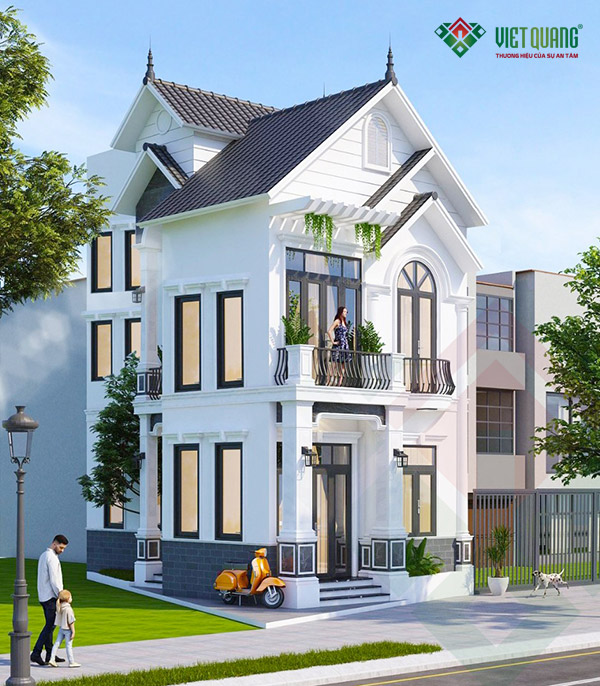 Mẫu thiết kế nhà phố 2 tầng phong cách bán biệt thự 