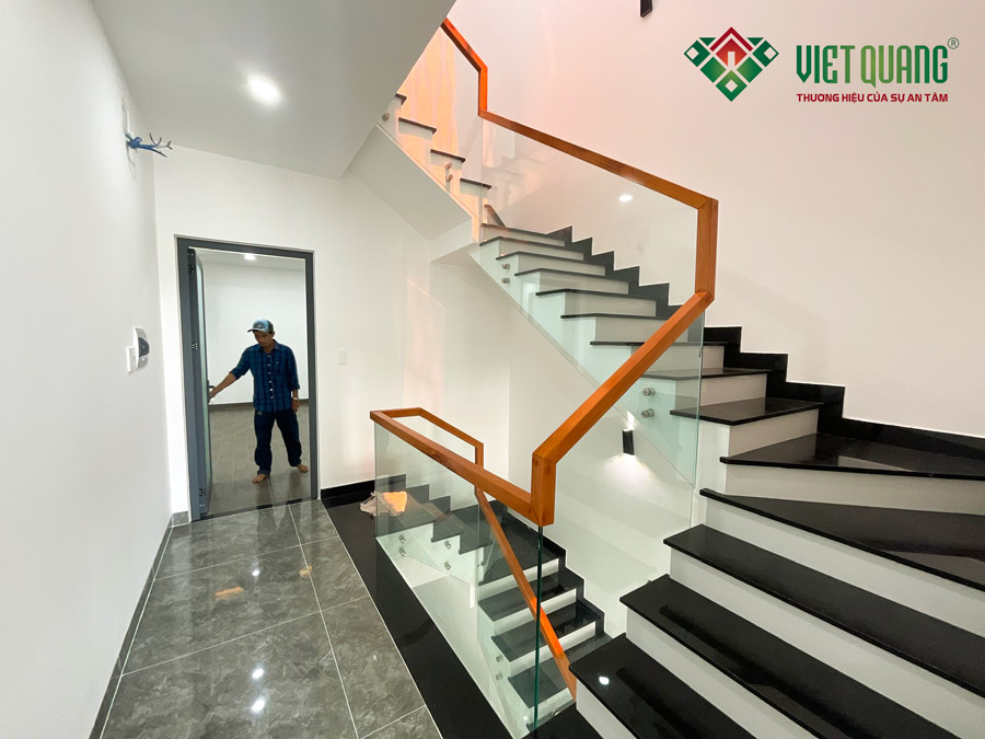 Hoàn thiện công trình xây dựng trọn gói nhà phố 3 tầng 5.5x17m của chị Ngọc tại Bình Dương