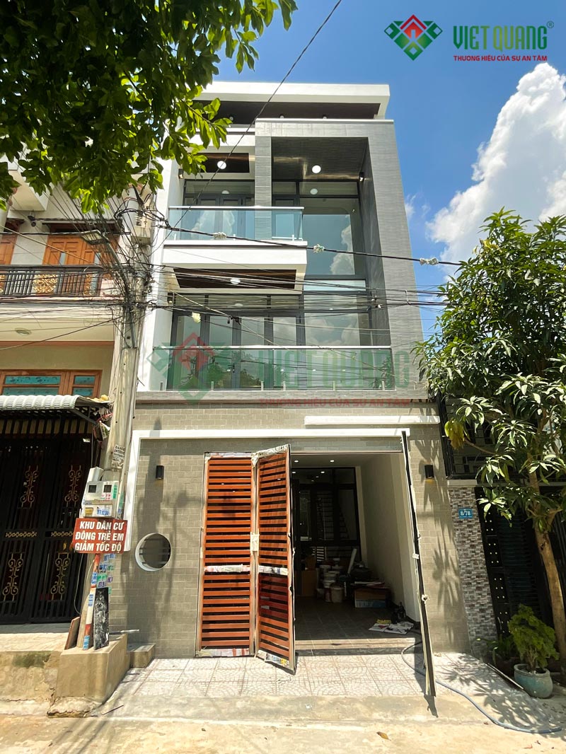 Hoàn thiện công trình xây dựng trọn gói nhà phố 3 tầng 5.5x17m của chị Ngọc tại Bình Dương