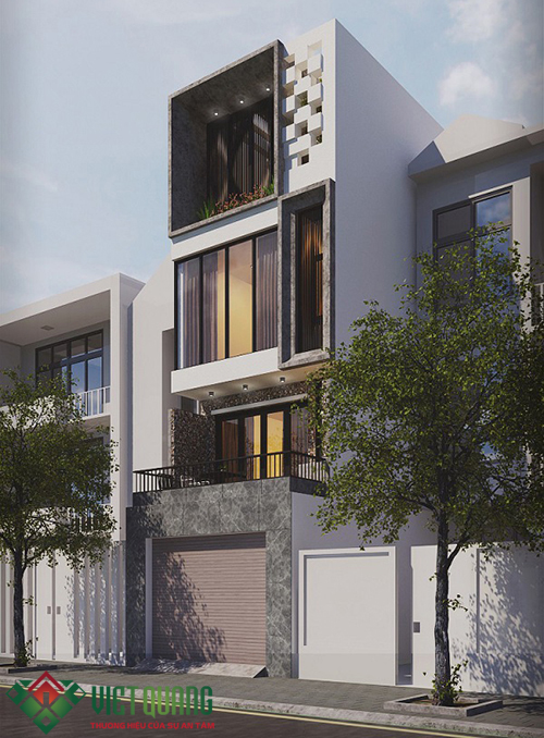 Mẫu nhà phố 4 tầng hiện đại 4x15m
