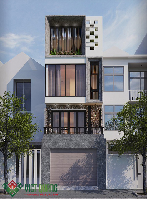 Mẫu nhà phố 4 tầng hiện đại 4x15m