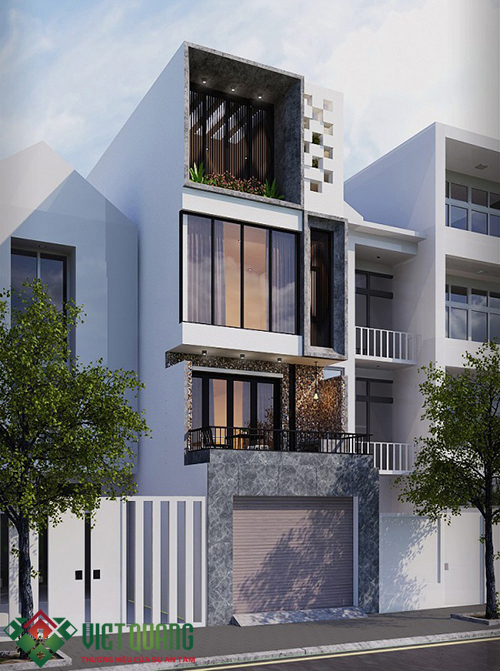 Mẫu nhà phố 4 tầng hiện đại 4x15m 