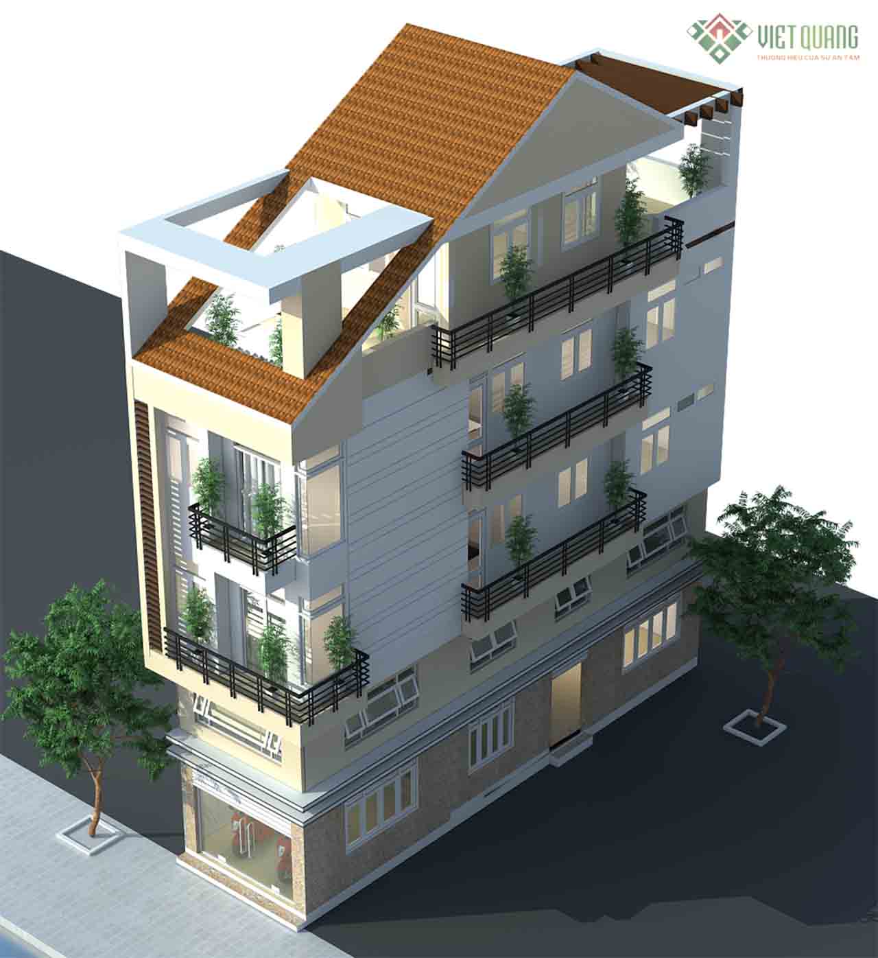 Nhà phố 4 tầng có tầng lửng 5x20m – Thiết kế 2 mặt tiền tối ưu 