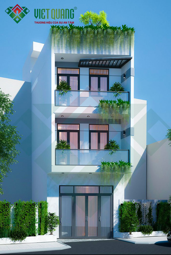 Mẫu thiết kế nhà phố 3 tầng do Việt Quang Group thiết kế