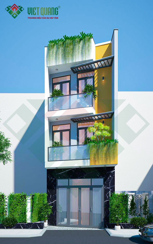Mẫu thiết kế nhà phố 3 tầng do Việt Quang Group thiết kế