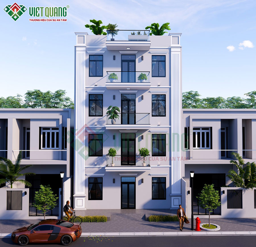 Mẫu nhà trọ 4 tầng sân thượng 27x10m – Anh Khoa ở Hóc Môn