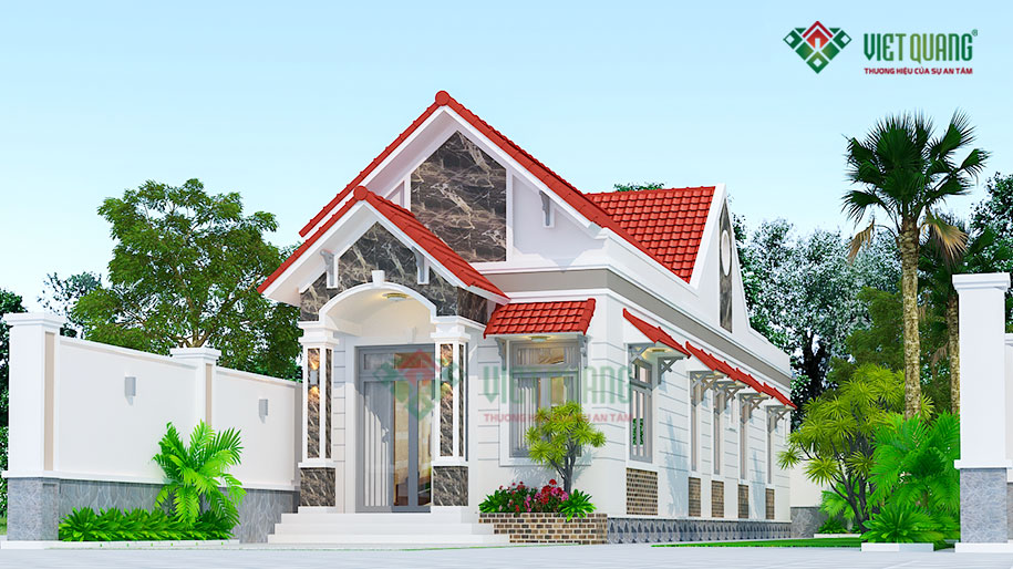 Mẫu thiết kế nhà cấp 4 mái thái 5x30m tại Bình Dương 