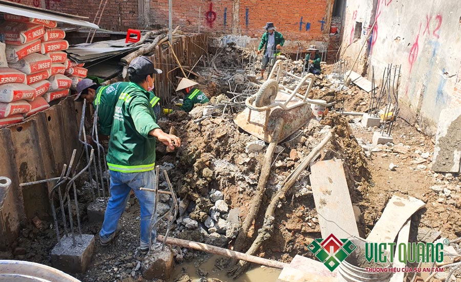 Thi công phần móng – nền móng công trình