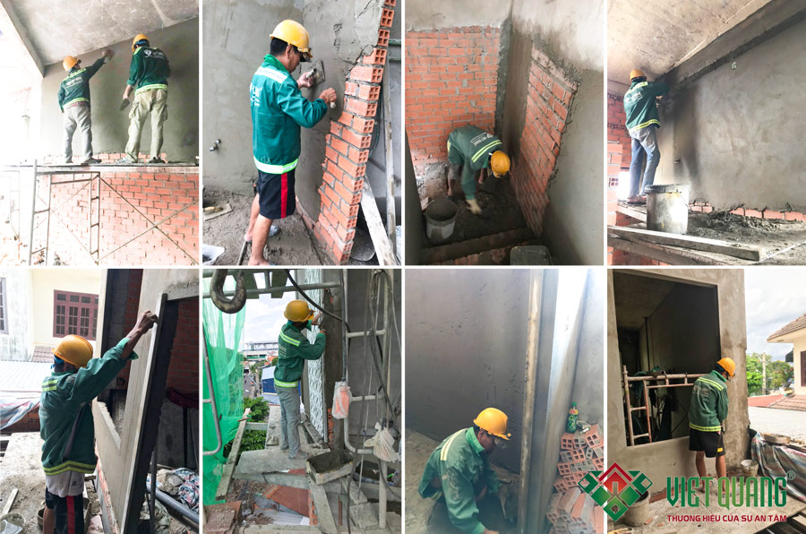 Thi công phần hoàn thiện công trình nhà 6 tầng