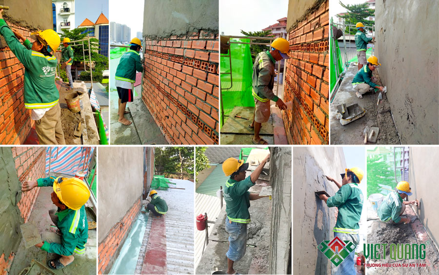 Thi công phần hoàn thiện công trình nhà 6 tầng