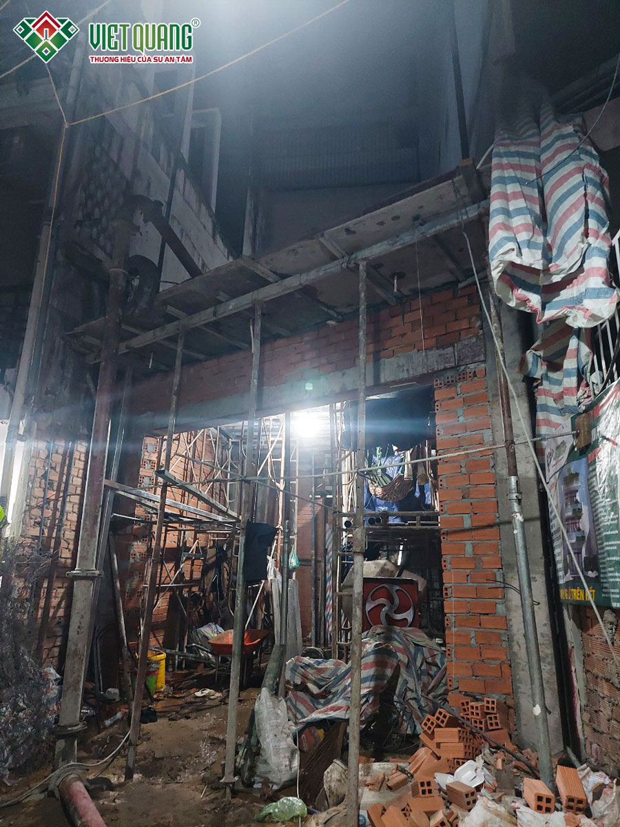 Thi công nhà phố 3 tầng 4.5x11m của anh Cường tại Quận Tân Bình