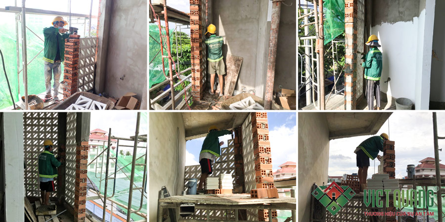 Thi công phần hoàn thiện công trình nhà 6 tầng