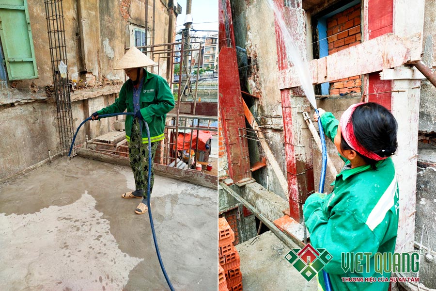 Thi công tầng trệt & tầng lửng