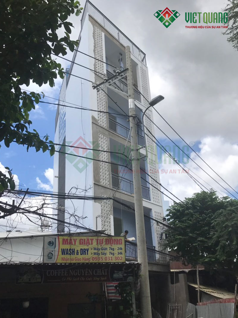 Thi công phần hoàn thiện công trình nhà 6 tầng