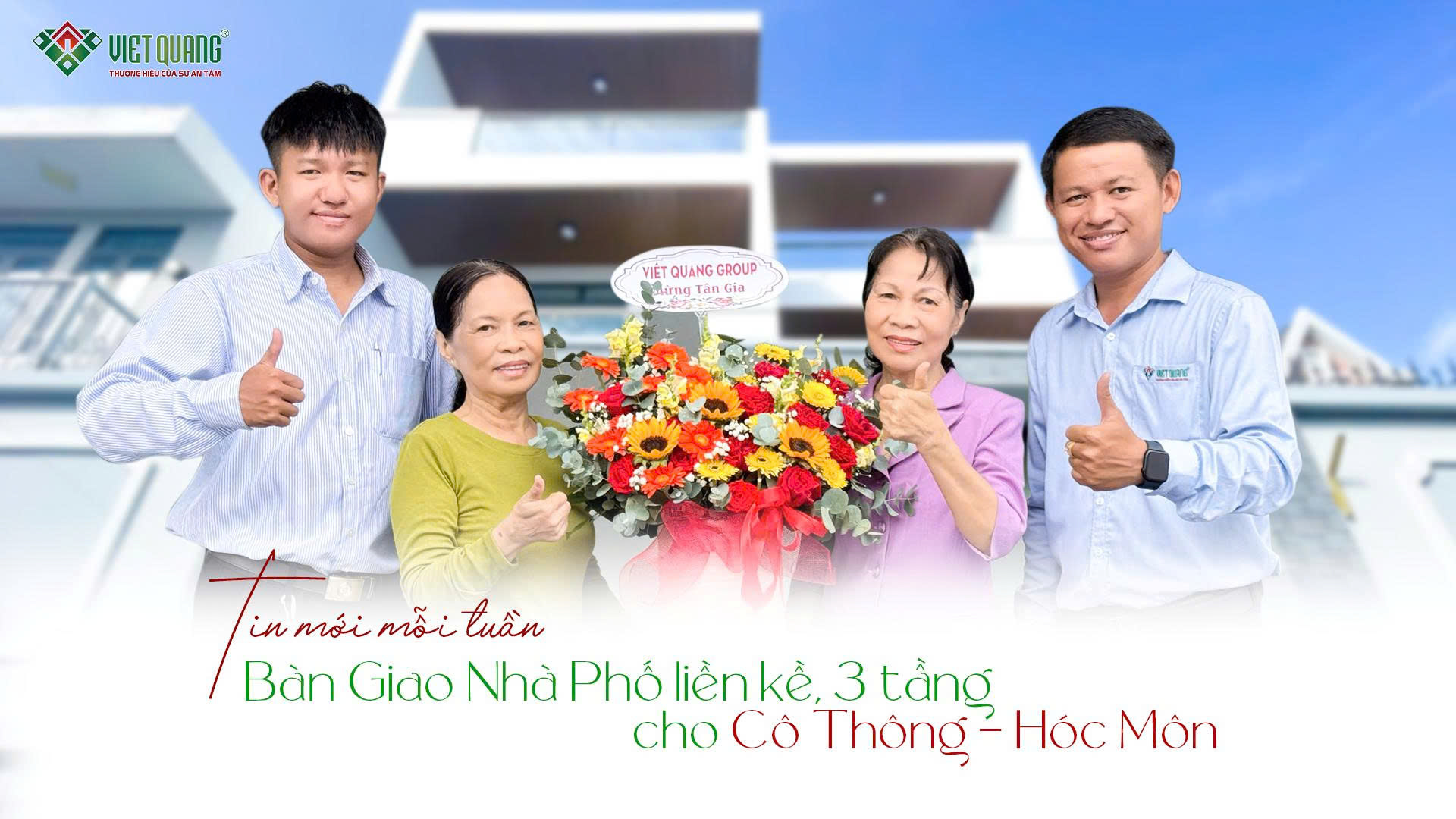 Cô Thông ở Hóc Môn nói gì khi nhận ngôi nhà phố liền kề 3 tầng?