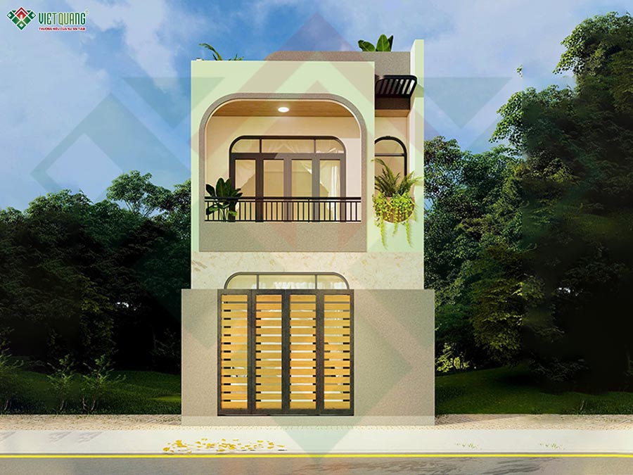 Mẫu nhà 1 trệt 1 lầu sân thượng 5x14m chị Trúc Phường Phú Định 