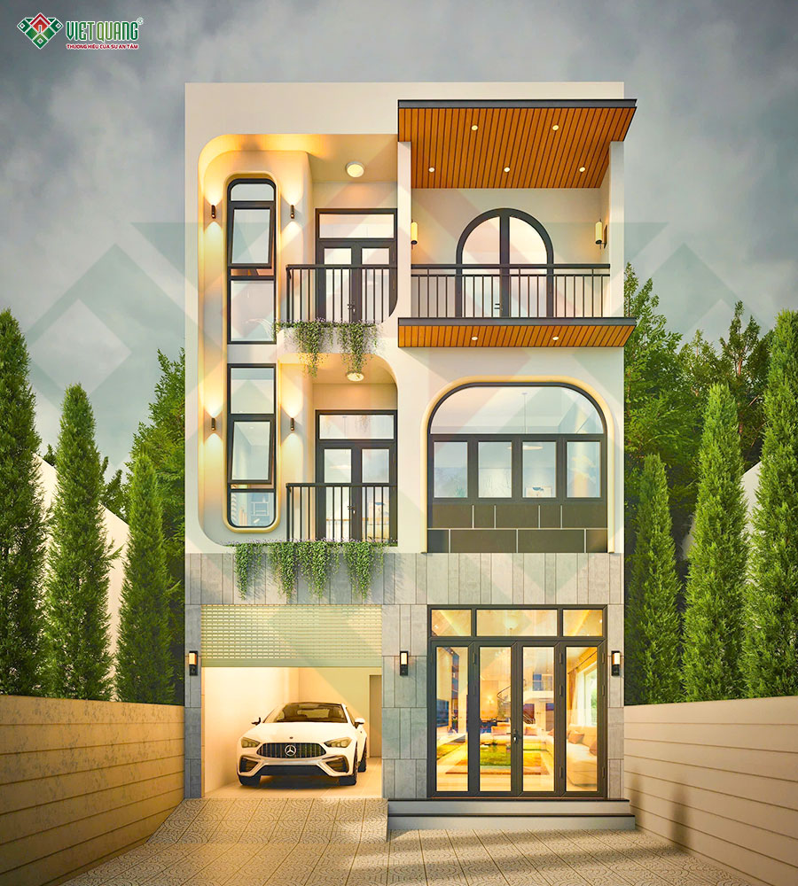 Mẫu nhà phố 1 trệt 2 lầu 7x12m nhà anh Nhân tại phường Linh Xuân 