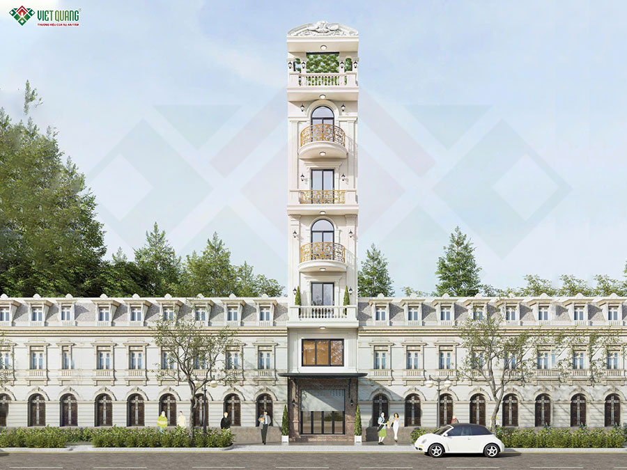 Mẫu nhà phố 6 tầng 5x18m phong cách tân cổ điển cho gia đình cô Xuân ở Quận Bình Thạnh 