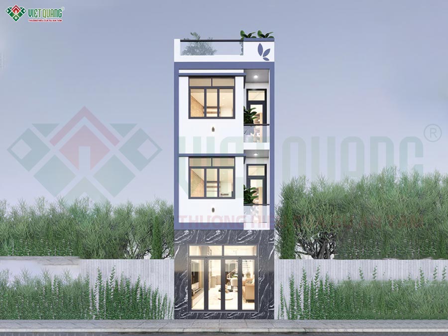 Mẫu nhà phố 1 trệt 2 lầu sân thượng 4x12m cho gia đình anh Ngân Quận 7 