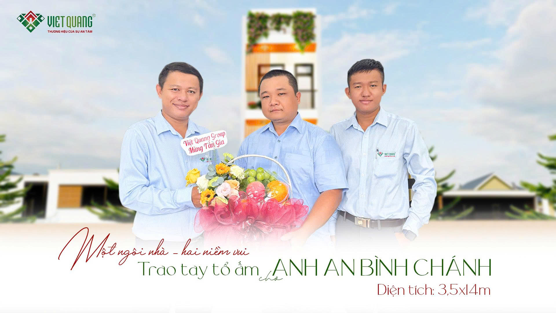 Nhận nhà 1 trệt 2 lầu tum sân thượng | Anh An nói gì về chất lượng từ Việt Quang Group?