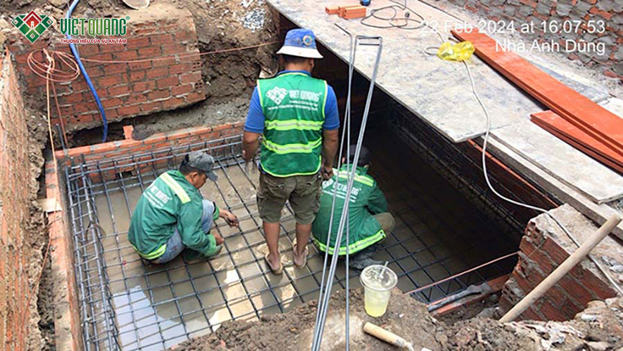 Thi công xây móng nhà