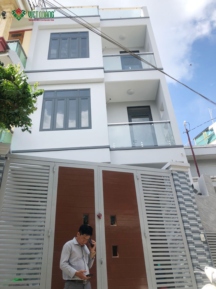 Thi công xây nhà trọn gói nhà phố 3 tầng nhà chị Lý ở Quận 12