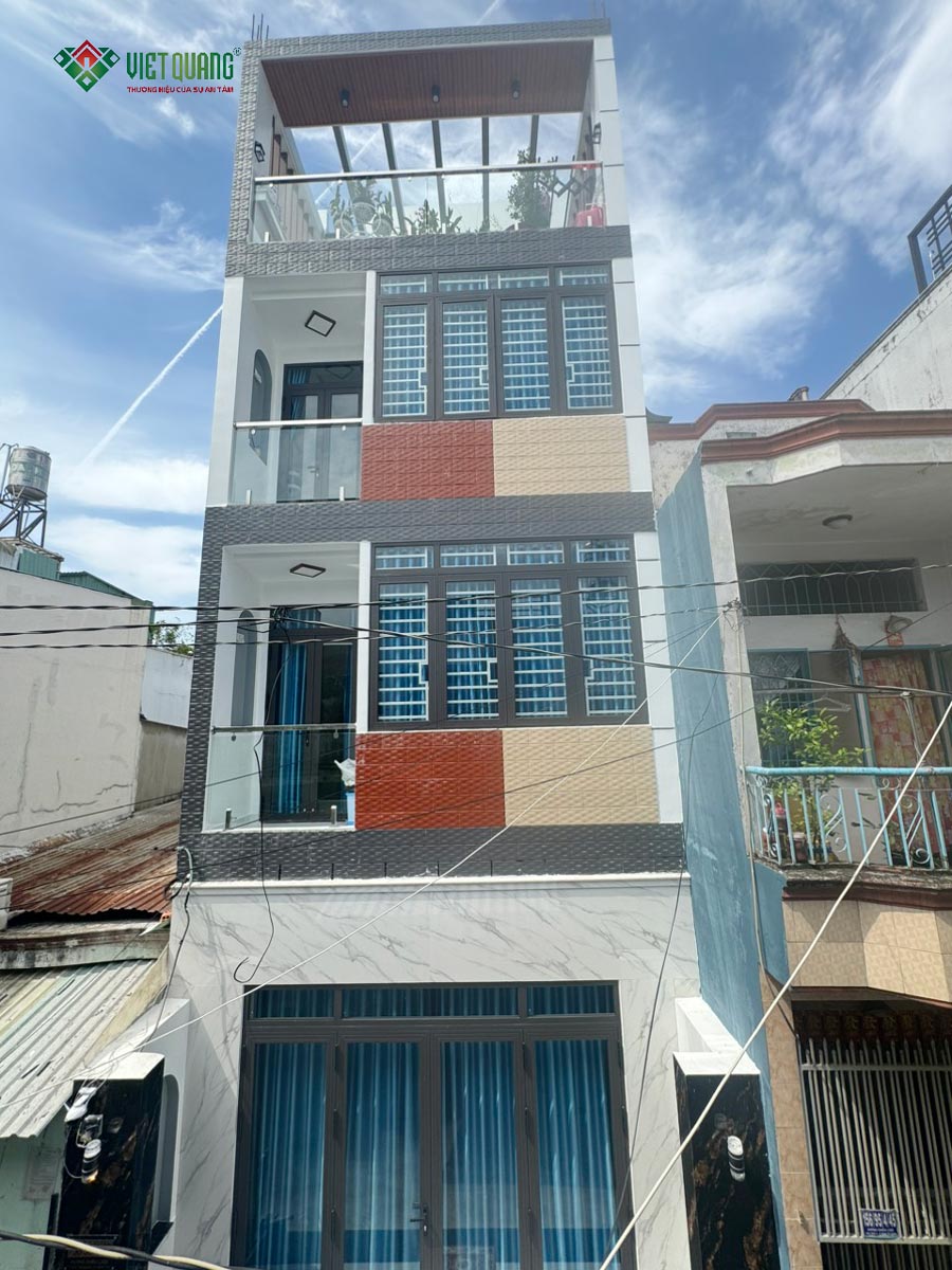 Xây dựng nhà phố 4 tầng nhà anh Huy Quận Bình Tân