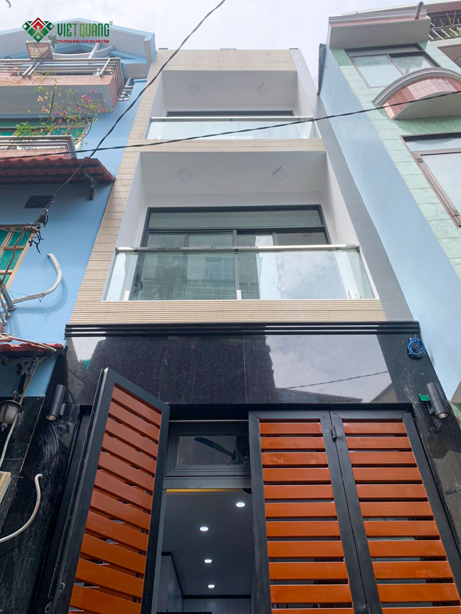 Xây trọn gói nhà phố 1 trệt 2 lầu nhà anh Tân Quận 10