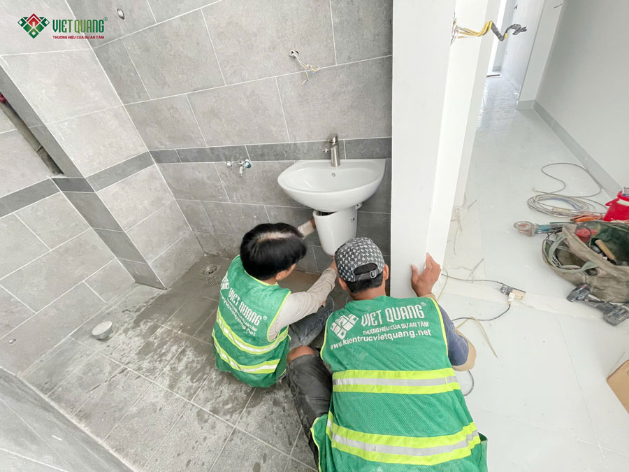 Thi công nhà 1 trệt lửng 3 lầu sân thượng diện tích 4x25m tại Quận 3 – anh Minh