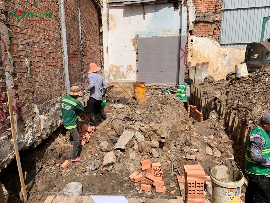 Xây dựng nhà phố 1 trệt lửng 3 lầu sân thượng diện tích 4x25m tại Quận 3 – anh Minh