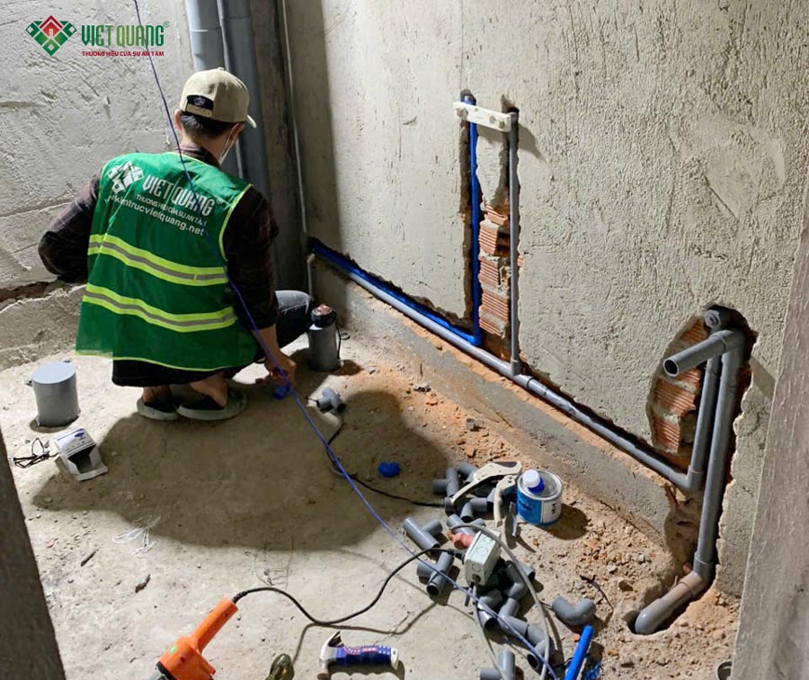 Xây dựng nhà phố 1 trệt lửng 3 lầu sân thượng diện tích 4x25m tại Quận 3 – anh Minh