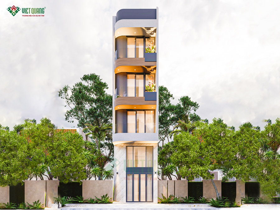 Mẫu nhà phố 1 trệt lửng 3 lầu sân thượng Anh Đồng ở Tân Bình 