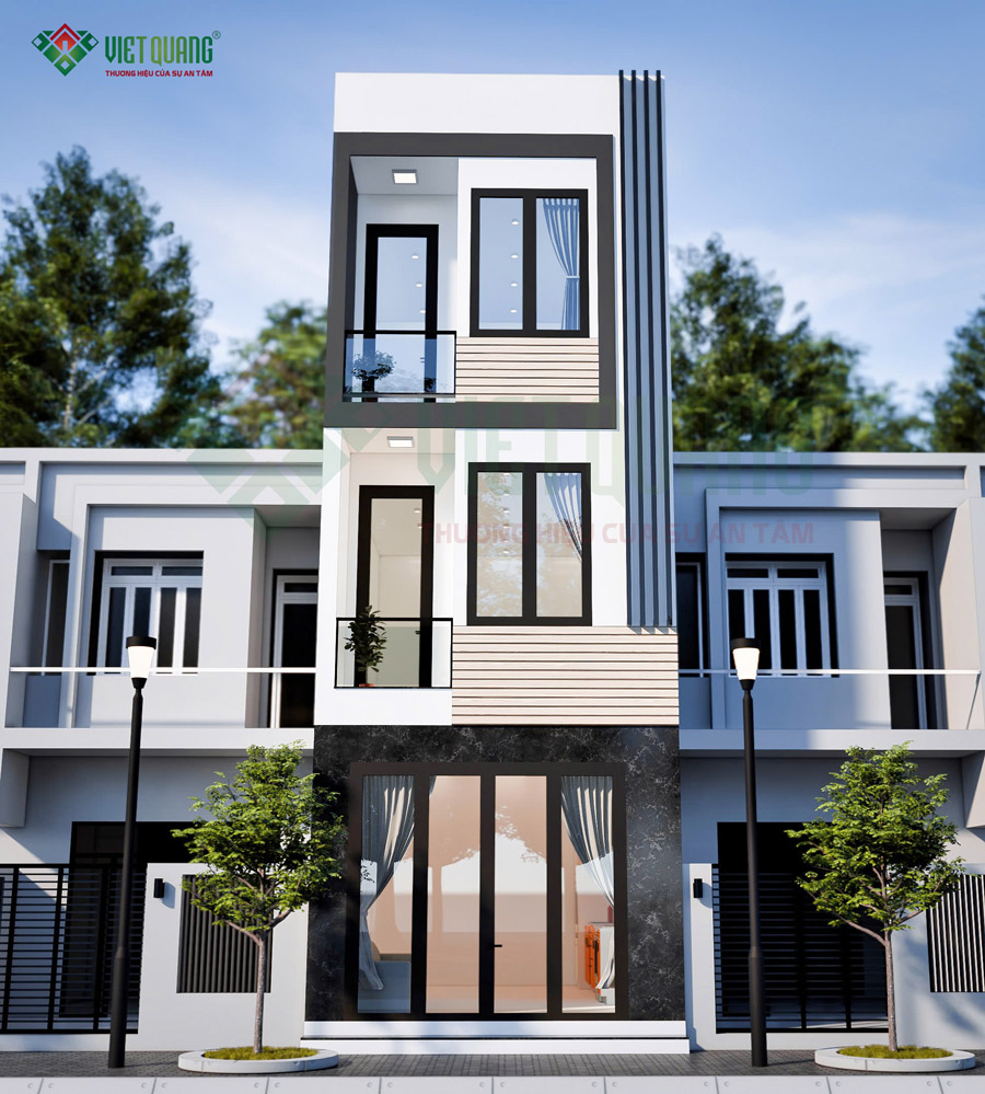 Mẫu nhà phố 1 trệt 2 lầu 4x7m Anh Hưng ở Quận 10 