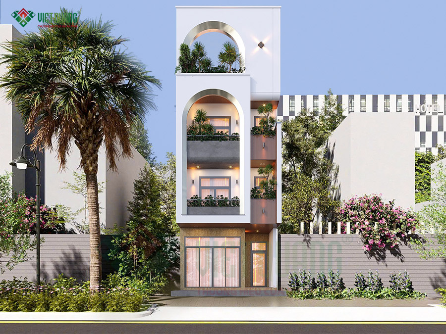 Mẫu nhà phố 4 tầng 5.5x20m dự án H’s House ở Quận 7 