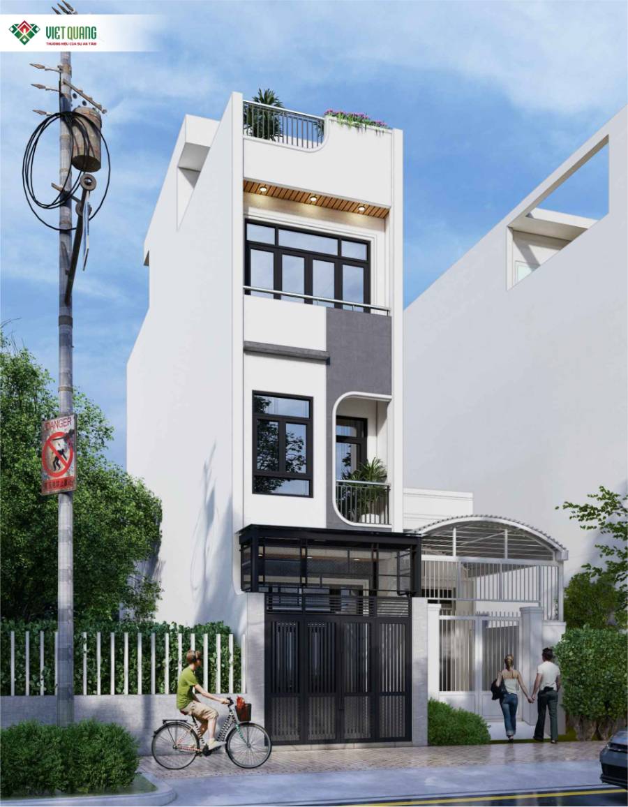 Mẫu nhà phố 3 tầng tum sân thượng 3,4x16m nhà anh Phú ở Quận Tân Bình 