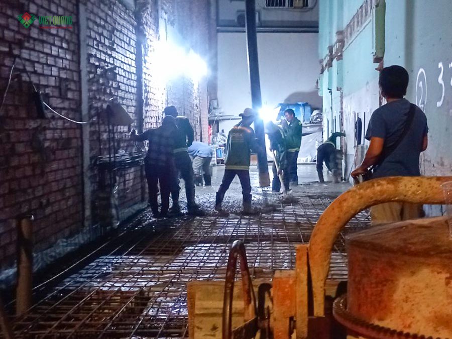 Hình ảnh thi công tầng trệt