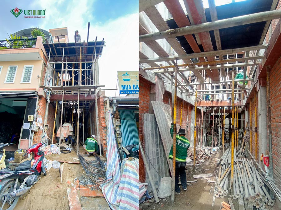 Hình ảnh thi công tầng lửng