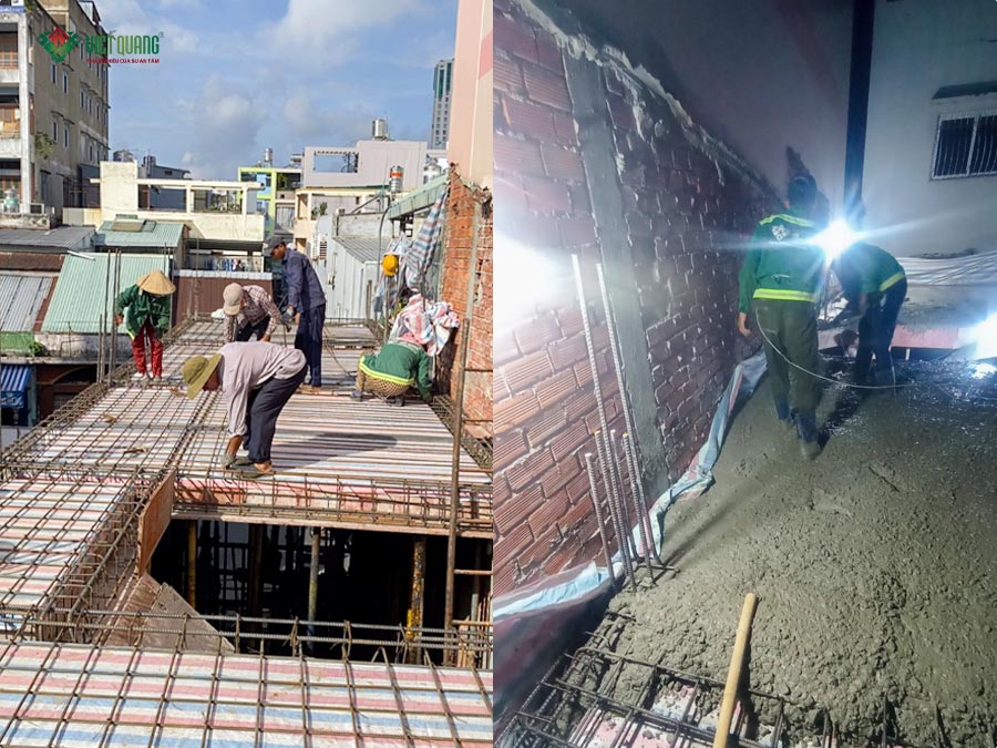 Hình ảnh thi công lầu 1