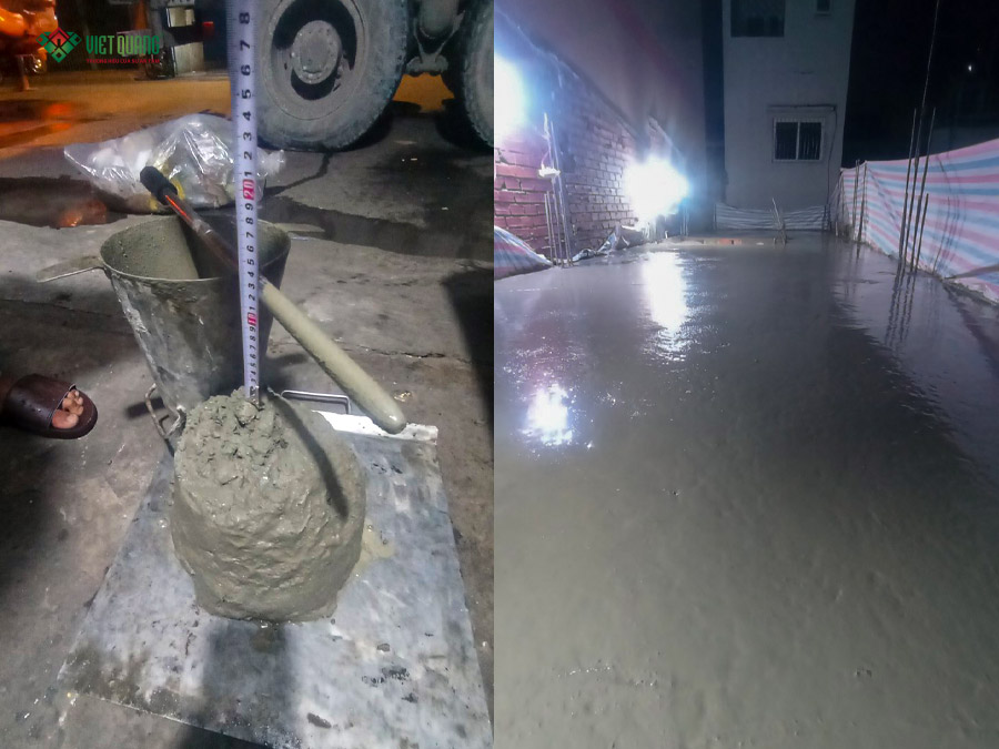 Hình ảnh thi công lầu 2