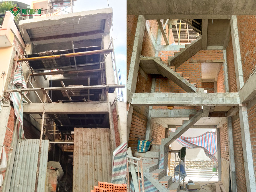 Hình ảnh thi công tầng lửng