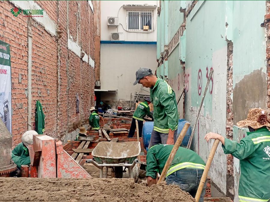 Hình ảnh thi công móng nhà